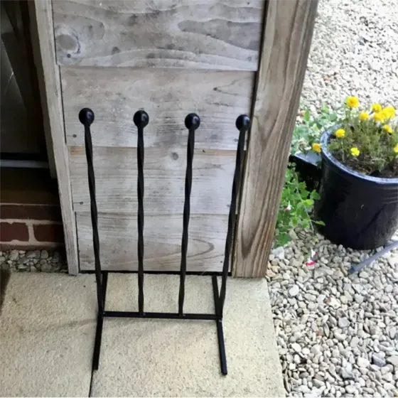 2 pair Wellington welly boot holder rack stand Wimborne wrought iron works