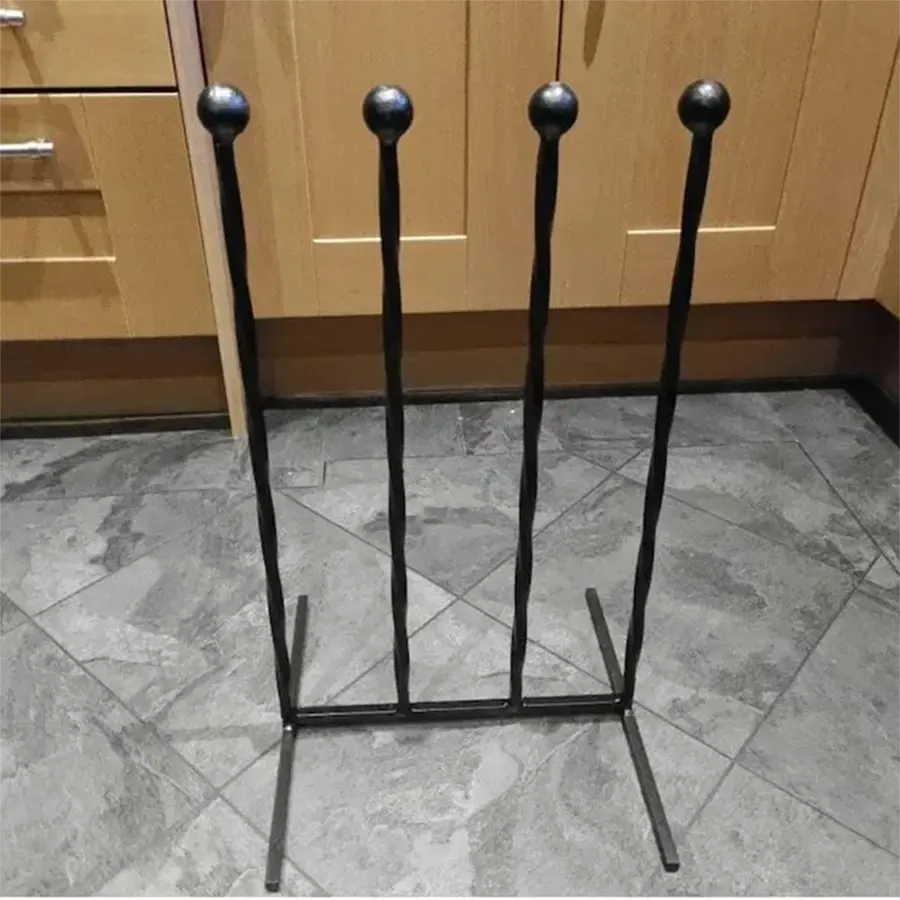 Wellington boot rack two pair wrought iron metal boot holder stand