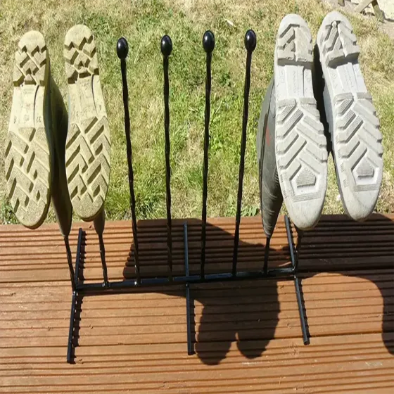 4 pair wellington boot holder welly rack Wimborne wrought iron works