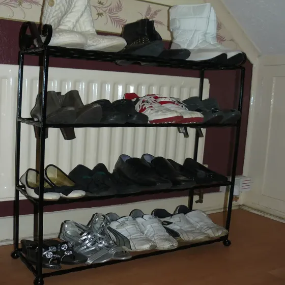 Shoe rack organiser stand 12 to 16 pairs wrought iron