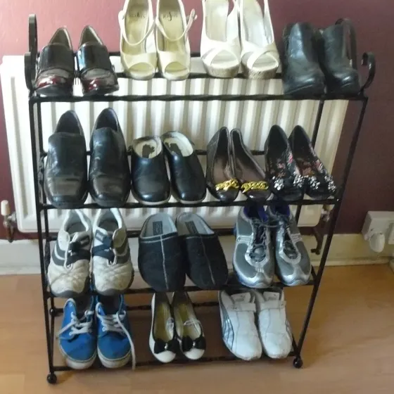 Shoe rack organiser stand 9 to 12 pairs wrought iron