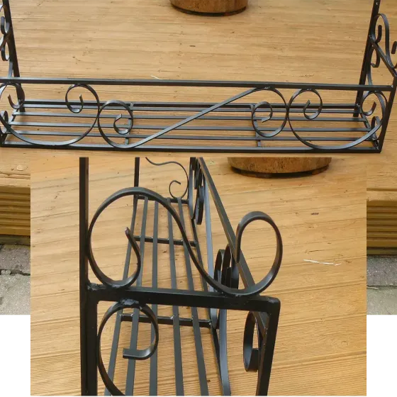 Garden and home plant supports wrought iron racks window boxes