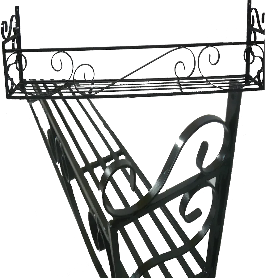 Wrought iron decorative scrolled 46in window box Wimborne wrought iron works