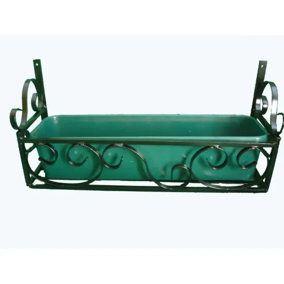 Wrought iron decorative scrolled 24in window box Wimborne wrought iron works