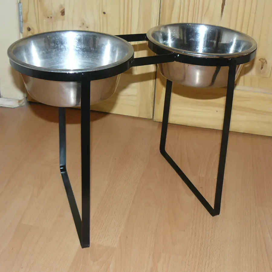 Dog bowl stand / holder feeding station 12 tall Wimborne wrought iron works