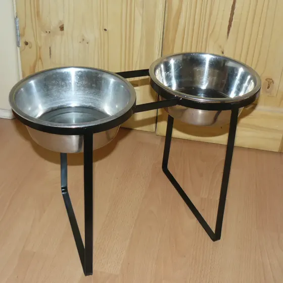 Dog bowl stand / holder feeding station 12 tall Wimborne wrought iron works