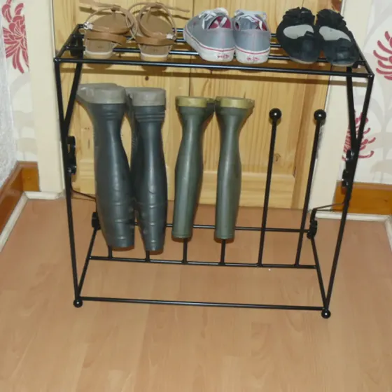 Welly boot / shoe rack organiser with prongs for boot shelf for shoes