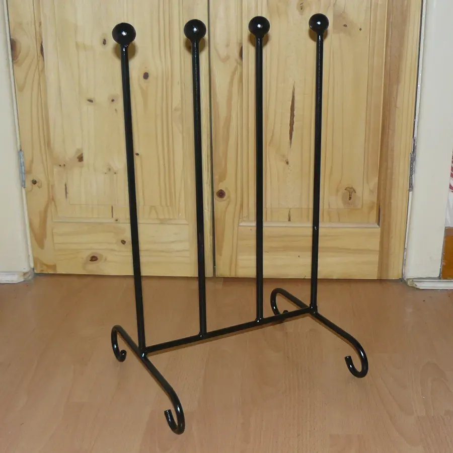 Welly boot rack round bar 2 to 5 pairs Wimborne wrought iron works