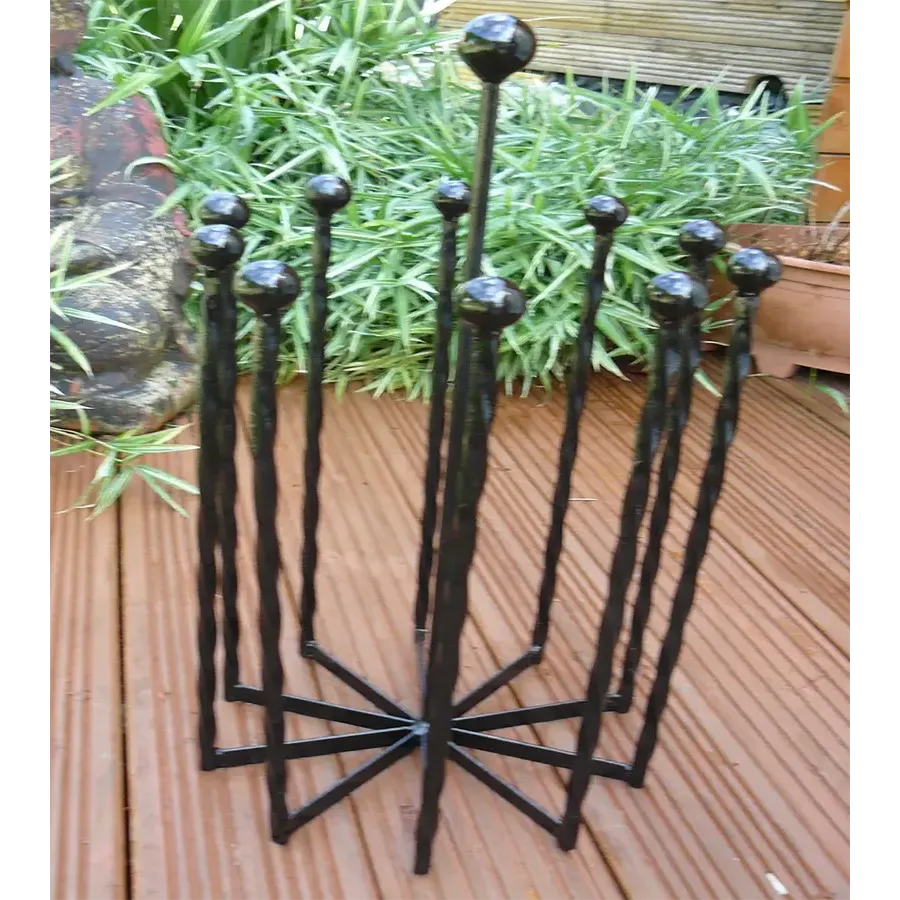 Wellington welly boot holder rack stand Carousel 5 pair circle boot rack Wimborne wrought iron works