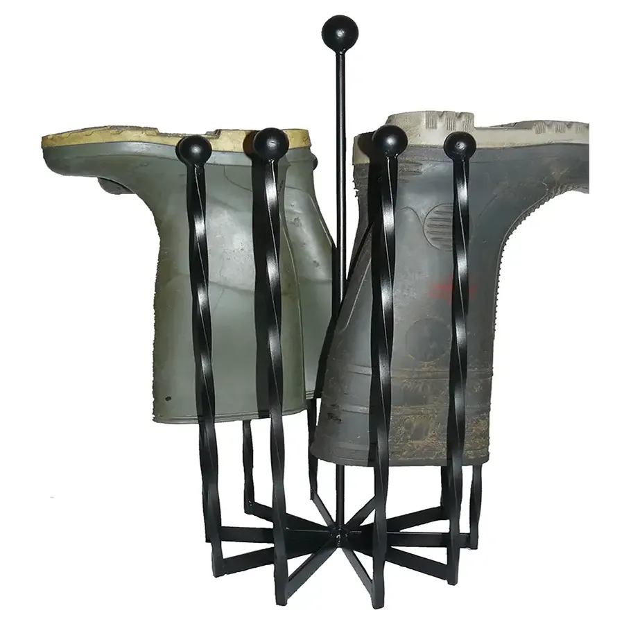 Wellington welly boot holder rack stand Carousel 5 pair circle boot rack Wimborne wrought iron works