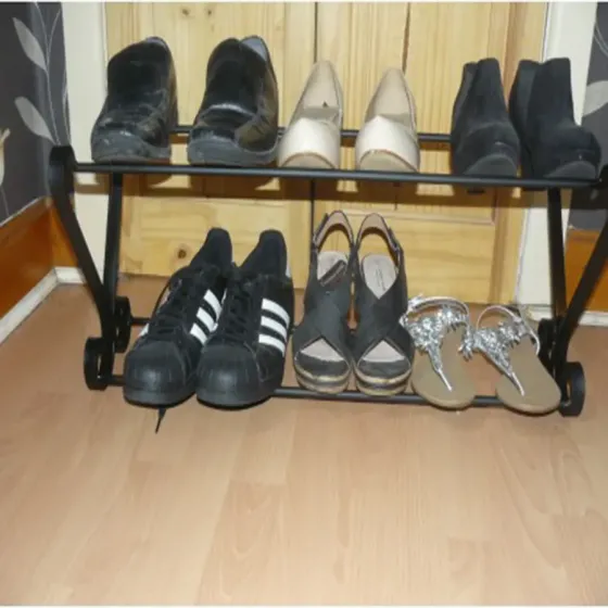 Contemporary shoe rack / organiser six pair