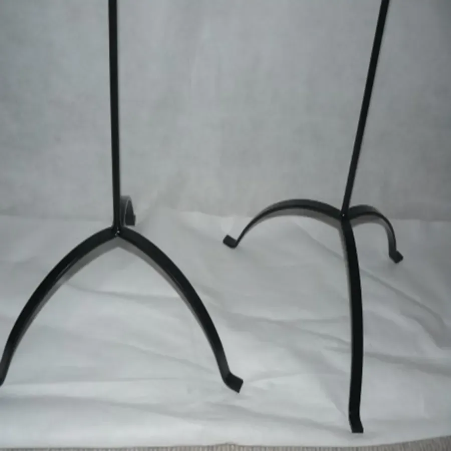 Wrought iron black contemporary swirl candle holders set of two Wimborne wrought iron works