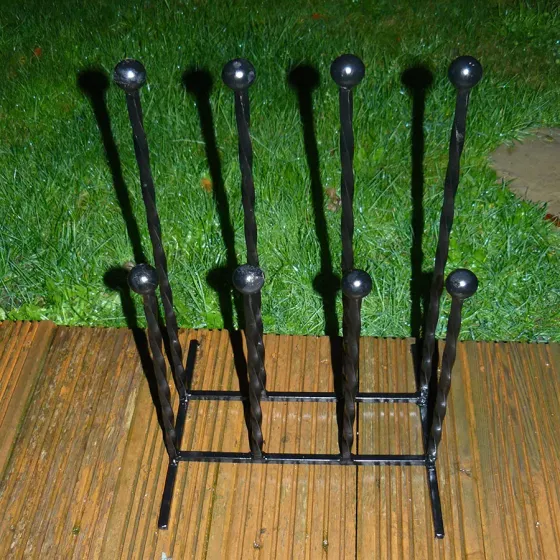 Welly boot riding boot holder 4 to 10 pair family style handmade Wimborne wrought iron works