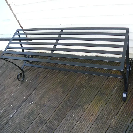 Garden  bench handmade wrought iron Wimborne wrought iron works