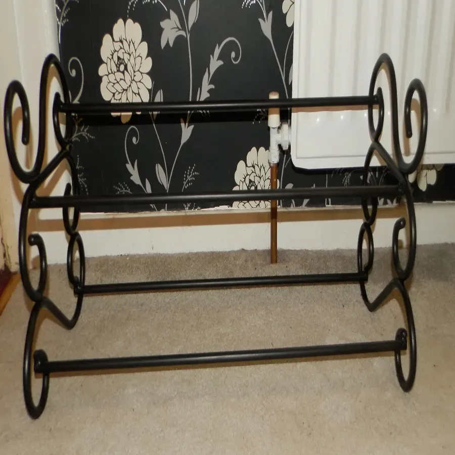 Shoe rack Scrolled 6 pair Wimborne Wrought Iron Works metal shoe stand