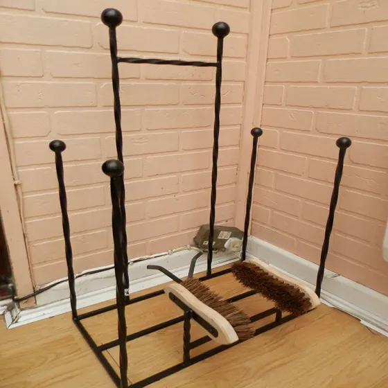 2 pair wellington boot holder rack with boot jack scraper and cleaner Wimborne wrought iron works