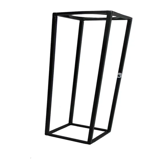 Wrought iron black contemporary square plant pot stand Wimborne wrought iron works