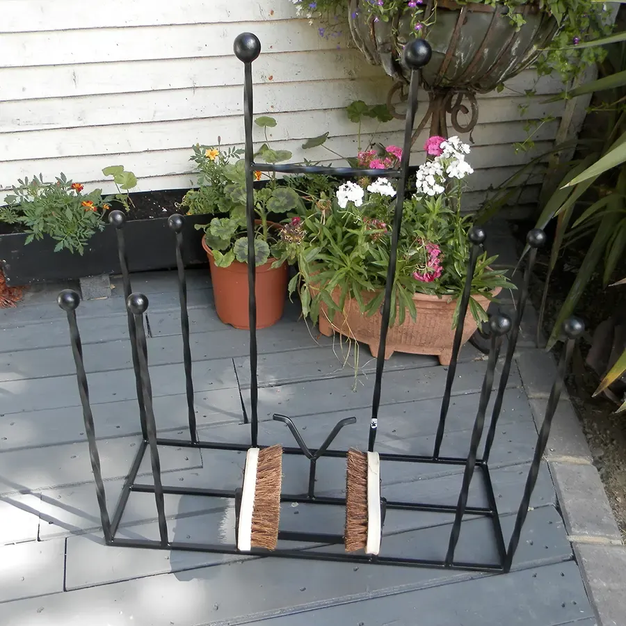 Wellington boot cleaner / storage station 3 to 6 pairs Boots Wimborne wrought iron works