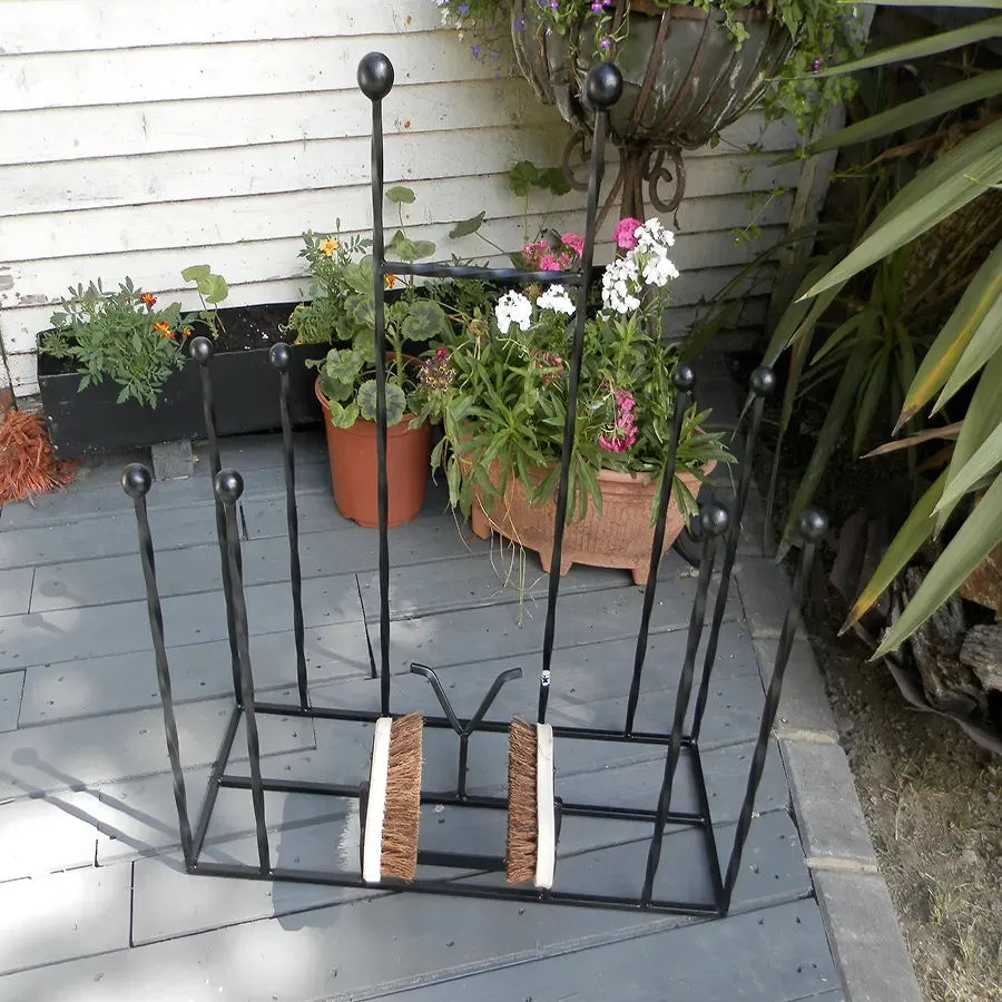 Wellington boot cleaner / storage station 3 to 6 pairs Boots Wimborne wrought iron works