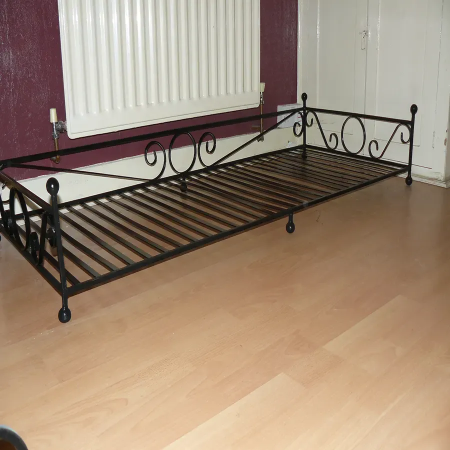 Sixty inch long dog bed hand crafted Wimborne wrought iron works