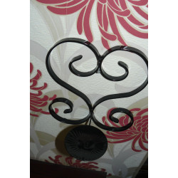 Candle holder Shabby chic wrought iron hand crafted wall mounted candle holder