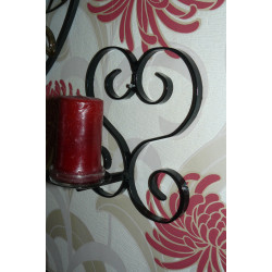 Candle holder Sabby chic wrought iron hand crafted wall mounted candle holder