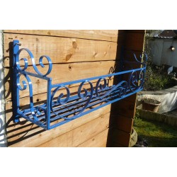 Wrought iron decorative scrolled 36in window box planter