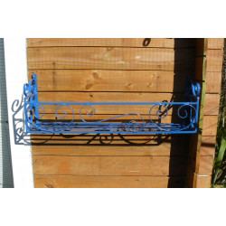 Wrought iron decorative scrolled 42in window box planter